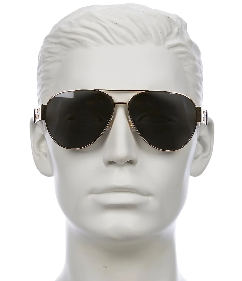 Versace Unisex Greca 61mm Aviator Sunglasses