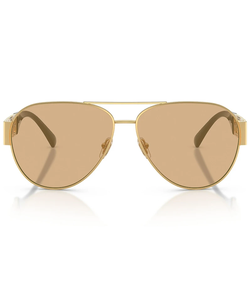 Versace Unisex Greca 61mm Aviator Sunglasses