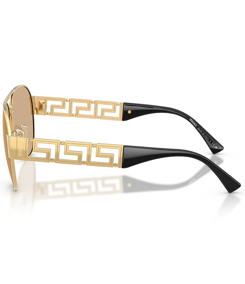Versace Unisex Greca 61mm Aviator Sunglasses