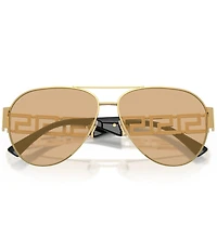 Versace Unisex Greca 61mm Aviator Sunglasses