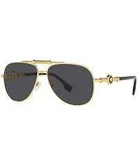 Versace Unisex Ve2236 59mm Aviator Sunglasses