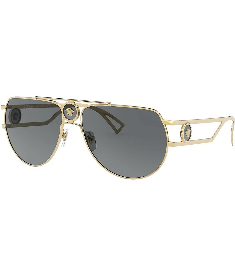 Versace Men's VE2225 60mm Pilot Framed Sunglasses
