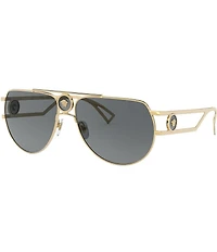 Versace Men's VE2225 60mm Pilot Framed Sunglasses