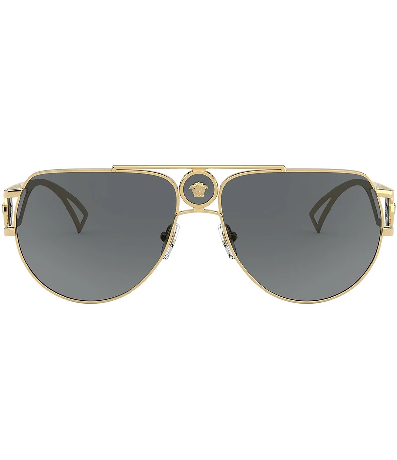 Versace Men's VE2225 60mm Pilot Framed Sunglasses