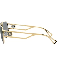 Versace Men's VE2225 60mm Pilot Framed Sunglasses