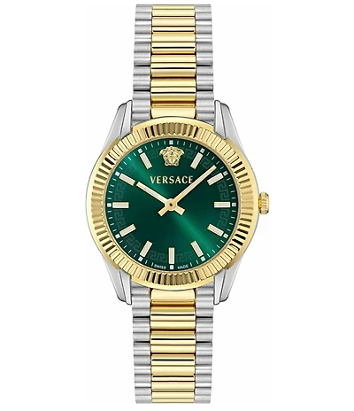 Versace Women's Apodis Quartz Analog Two Tone Stainless Steel Bracelet Watch