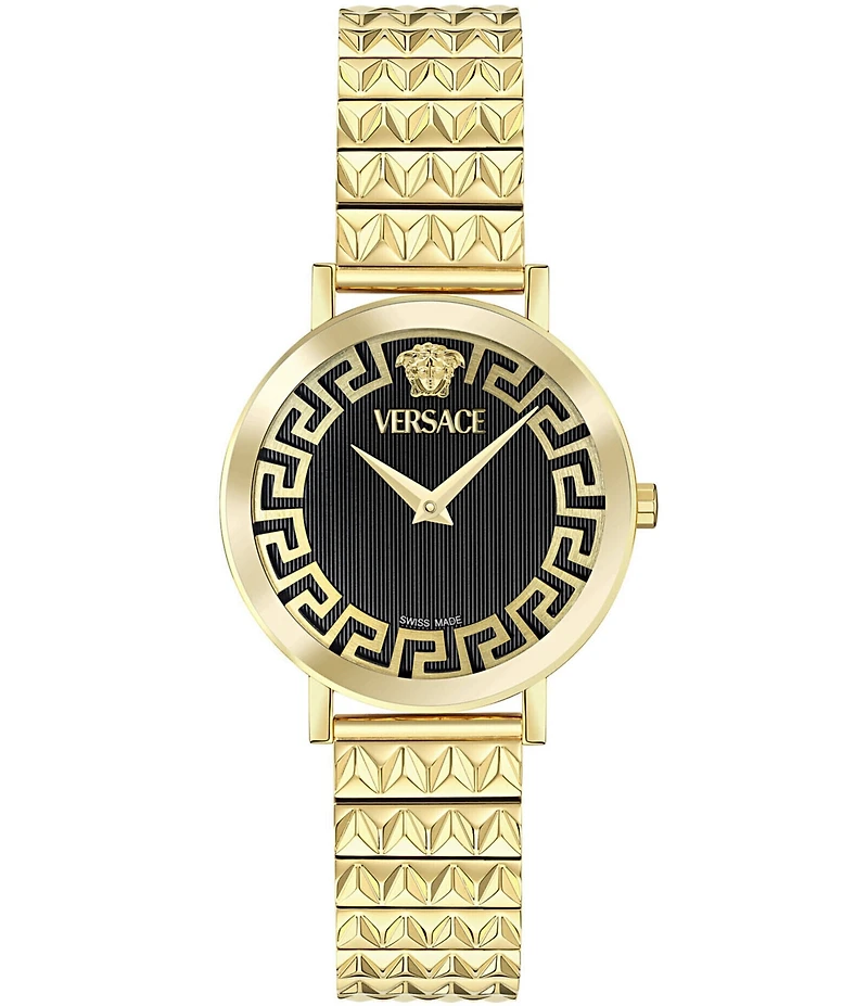 Versace Women's Daedalus Analog Gold Tone Stainless Steel Bracelet Watch
