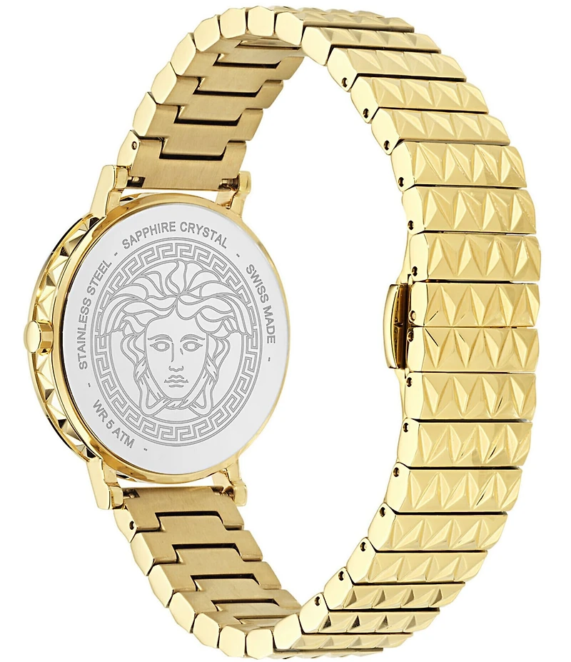 Versace Women's Daedalus Analog Gold Tone Stainless Steel Bracelet Watch