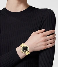 Versace Women's Daedalus Analog Gold Tone Stainless Steel Bracelet Watch
