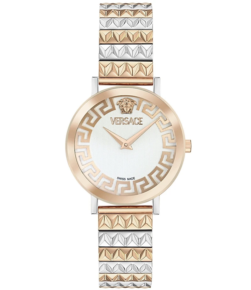 Versace Women's Daedalus Analog Two Tone Stainless Steel Bracelet Watch