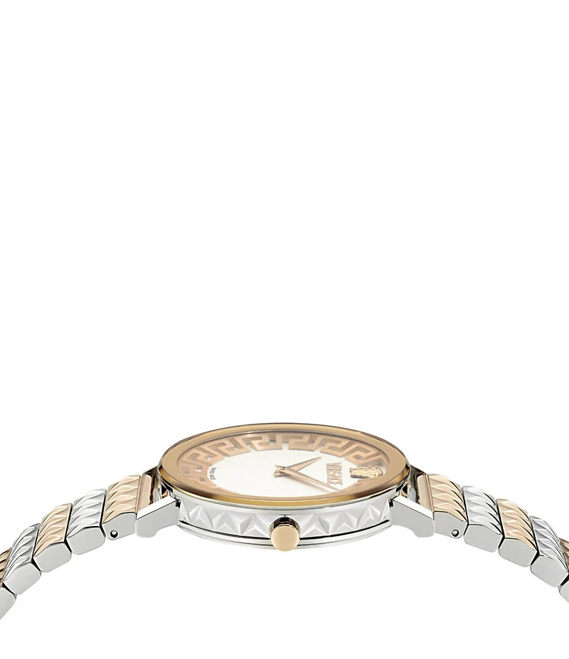 Versace Women's Daedalus Analog Two Tone Stainless Steel Bracelet Watch