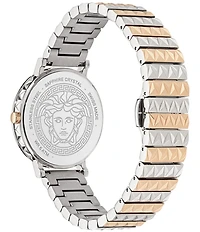 Versace Women's Daedalus Analog Two Tone Stainless Steel Bracelet Watch