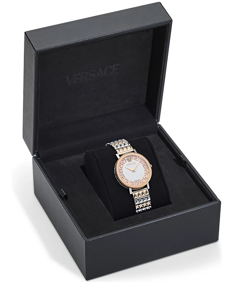Versace Women's Daedalus Analog Two Tone Stainless Steel Bracelet Watch
