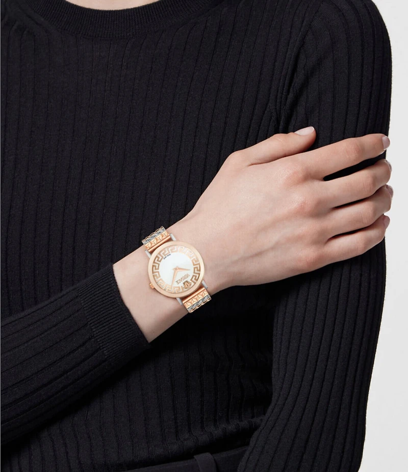 Versace Women's Daedalus Analog Two Tone Stainless Steel Bracelet Watch