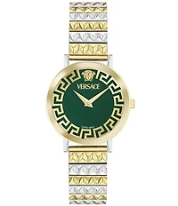 Versace Women's Daedalus Analog Two Tone Stainless Steel Bracelet Watch