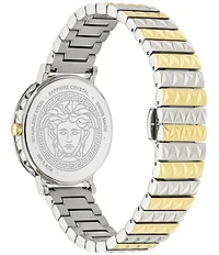 Versace Women's Daedalus Analog Two Tone Stainless Steel Bracelet Watch