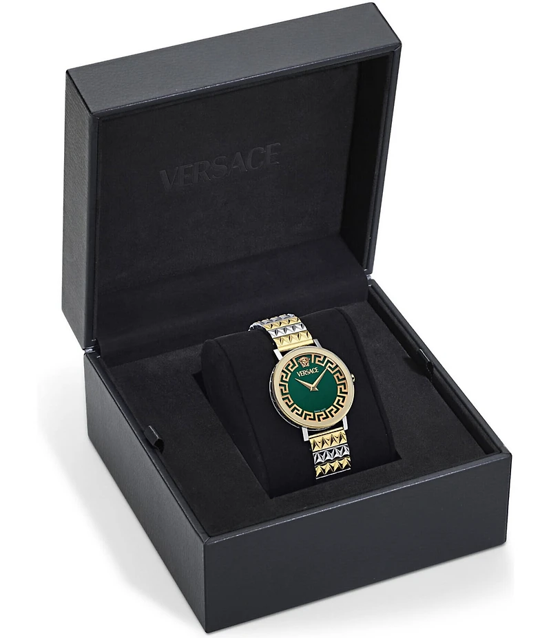 Versace Women's Daedalus Analog Two Tone Stainless Steel Bracelet Watch