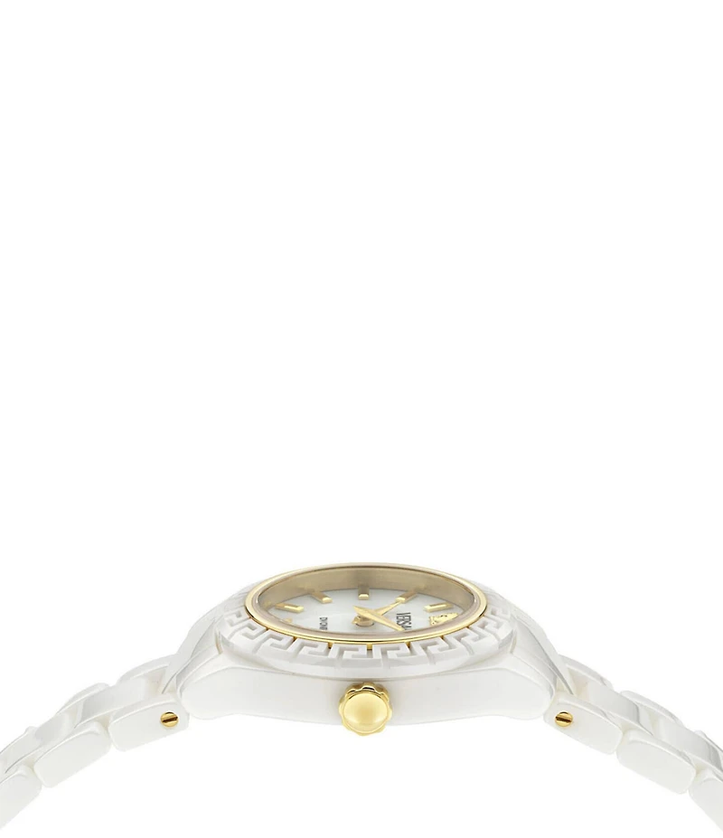 Versace Women's DV One Mini Analog Solid Black Toned Ceramic Bracelet Watch