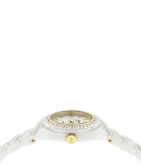 Versace Women's DV One Mini Analog Solid Black Toned Ceramic Bracelet Watch