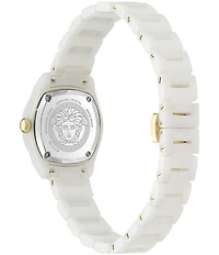 Versace Women's DV One Mini Analog Solid Black Toned Ceramic Bracelet Watch