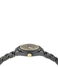 Versace Women's DV One Mini Analog Solid Black Toned Ceramic Bracelet Watch