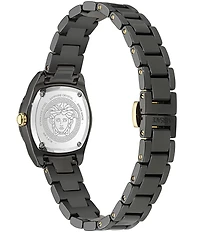 Versace Women's DV One Mini Analog Solid Black Toned Ceramic Bracelet Watch