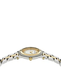 Versace Women's Greca Flourish Quartz Analog Two Tone Stainless Steel Bracelet Watch