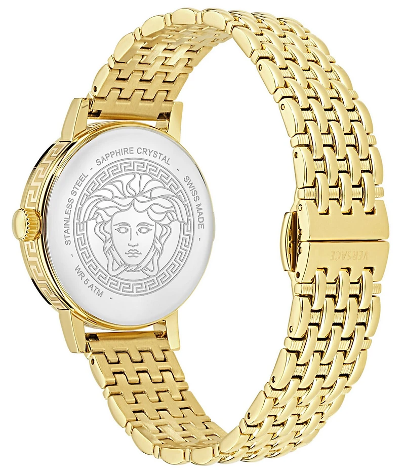 Versace Women's Greca Fortuna Analog Gold Tone Stainless Bracelet Watch
