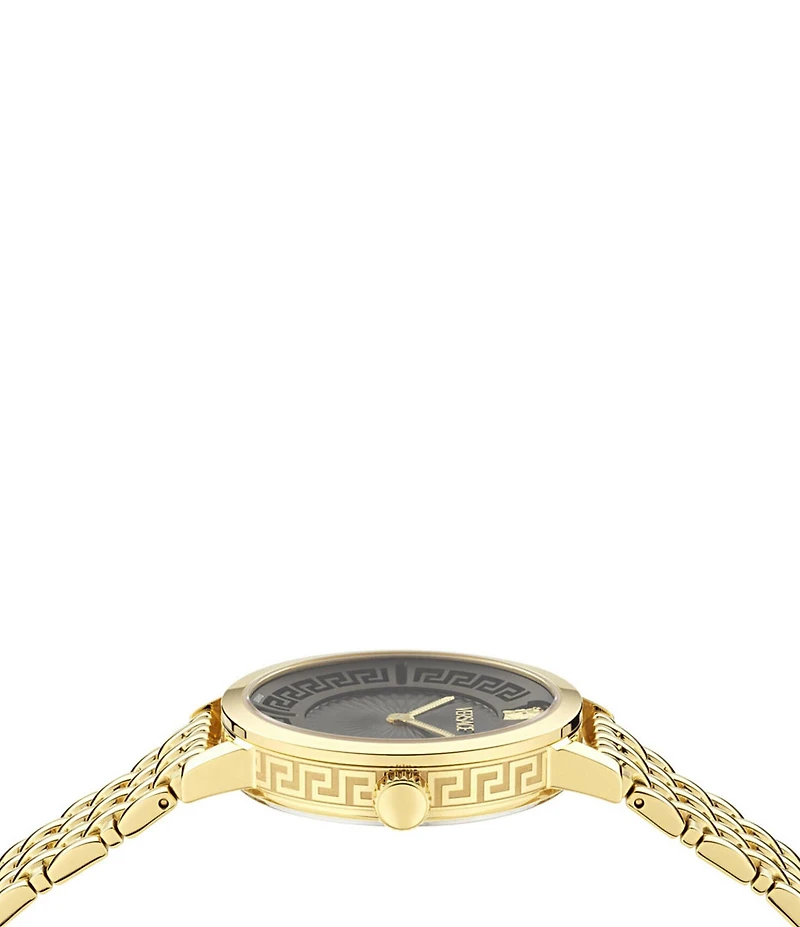 Versace Women's Greca Fortuna Analog Gold Tone Stainless Bracelet Watch