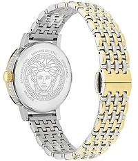 Versace Women's Greca Fortuna Analog Two Tone Stainless Bracelet Watch