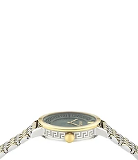 Versace Women's Greca Fortuna Analog Two Tone Stainless Bracelet Watch