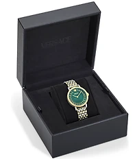 Versace Women's Greca Fortuna Analog Two Tone Stainless Bracelet Watch