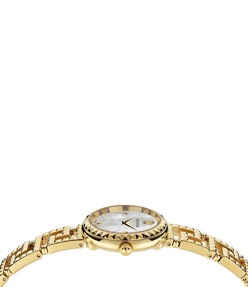 Versace Women's Greca Goddess Analog Gold Tone Stainless Steel Bracelet Watch