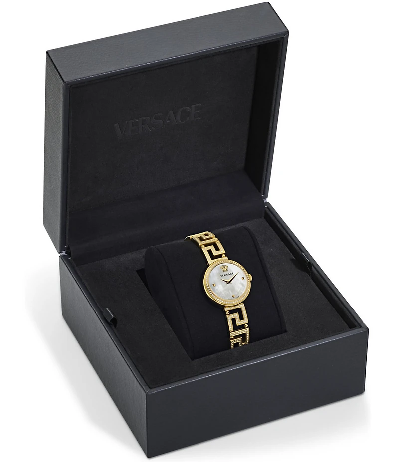 Versace Women's Greca Goddess Analog Gold Tone Stainless Steel Bracelet Watch
