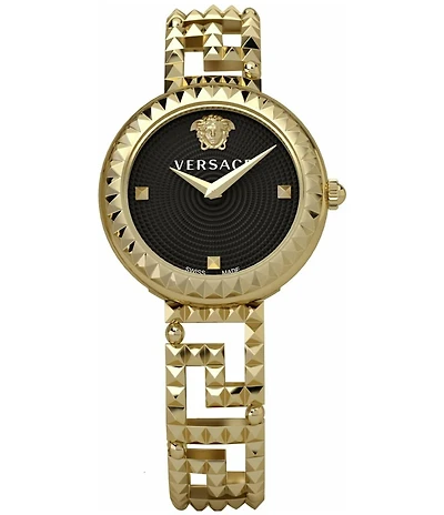 Versace Women's Greca Goddess Quartz Analog Gold Stainless Steel Bracelet Watch