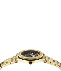 Versace Women's Greca Logo Moonphase Quartz Mechanical Automatic Gold Stainless Steel Bracelet Watch
