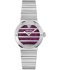 Versace Women's Greca Logo Quartz Analog Stainless Steel Bracelet Watch