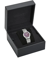 Versace Women's Greca Logo Quartz Analog Stainless Steel Bracelet Watch