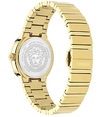 Versace Women's Greca Logo Quartz Analog Gold Tone Stainless Steel Bracelet Watch