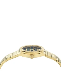 Versace Women's Greca Logo Quartz Analog Gold Tone Stainless Steel Bracelet Watch