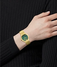 Versace Women's Greca Logo Quartz Analog Gold Tone Stainless Steel Bracelet Watch