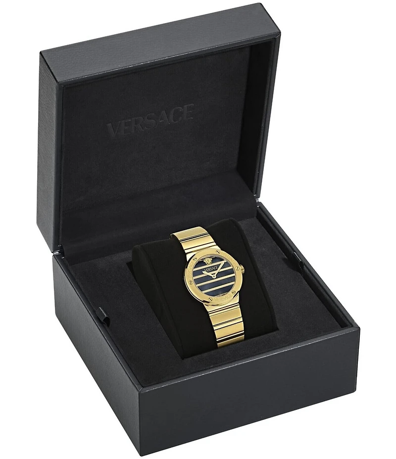 Versace Women's Greca Logo Quartz Analog Gold Tone Stainless Steel Bracelet Watch