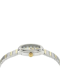 Versace Women's Greca Logo Quartz Analog Two Tone Stainless Steel Bracelet Watch