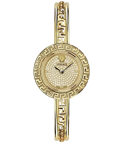 Versace Women's Greca Pendant Diamond Quartz Analog Stainless Steel Bracelet Watch