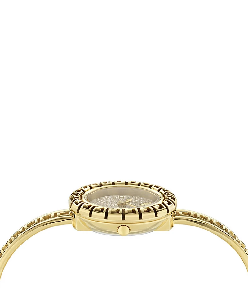 Versace Women's Greca Pendant Diamond Quartz Analog Stainless Steel Bracelet Watch