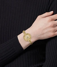 Versace Women's Greca Pendant Diamond Quartz Analog Stainless Steel Bracelet Watch