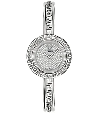 Versace Women's Greca Pendant Diamond Quartz Analog Stainless Steel Bracelet Watch