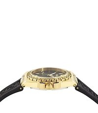 Versace Women's Greca Reaction Analog Black Strap Watch