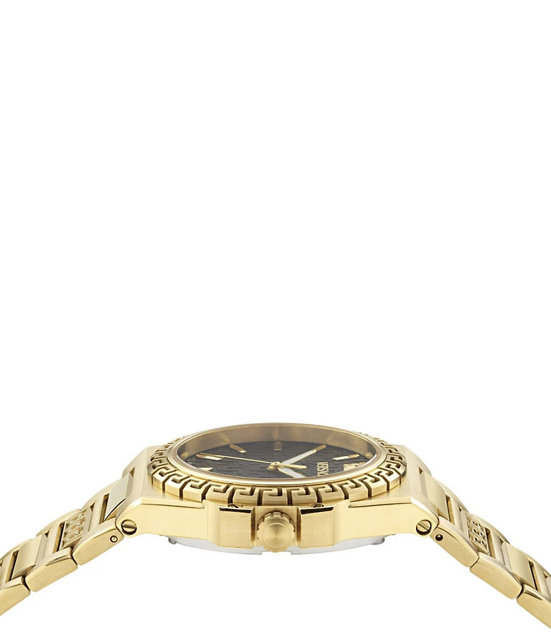 Versace Women's Greca Reaction Analog Gold Tone Stainless Steel Bracelet Watch