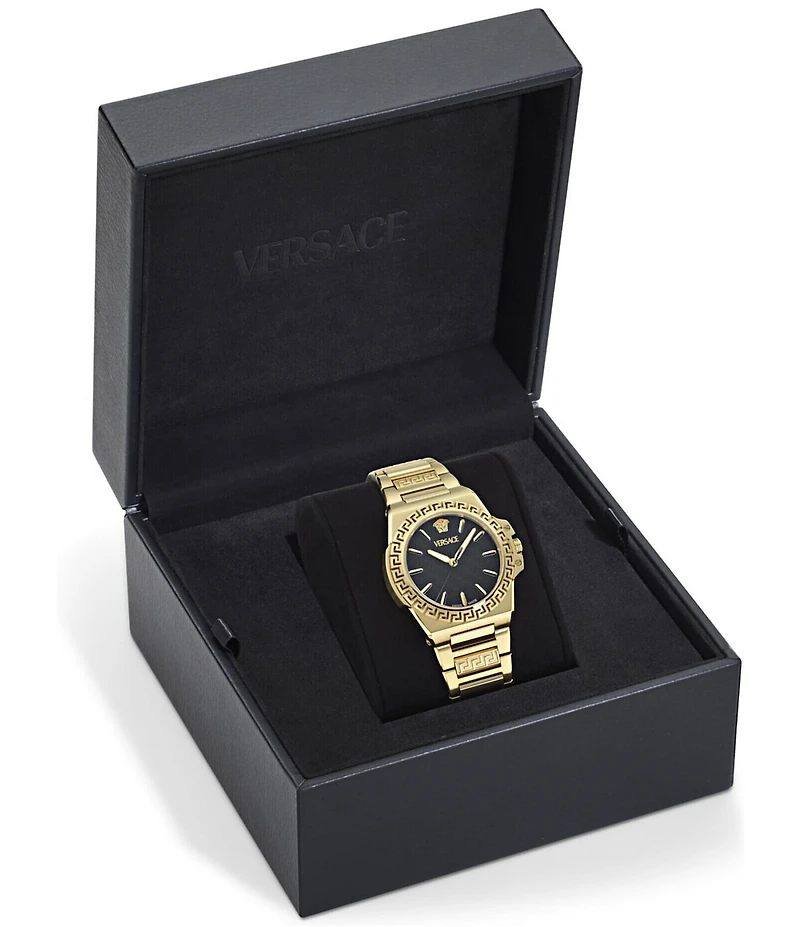 Versace Women's Greca Reaction Analog Gold Tone Stainless Steel Bracelet Watch